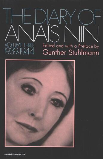 Couverture du livre « Diary Of Anais Nin Volume 3 1939-1944 » de Anais Nin aux éditions Houghton Mifflin Harcourt