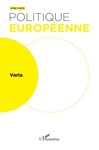 Couverture du livre « Varia » de  aux éditions L'harmattan