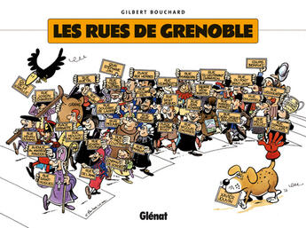 Couverture du livre « Les rues de grenoble en bd » de Gilbert Bouchard aux éditions Glenat