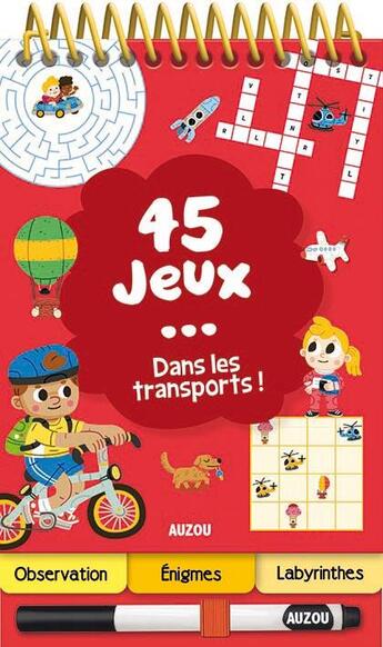 Couverture du livre « 45 jeux dans les transports » de  aux éditions Philippe Auzou