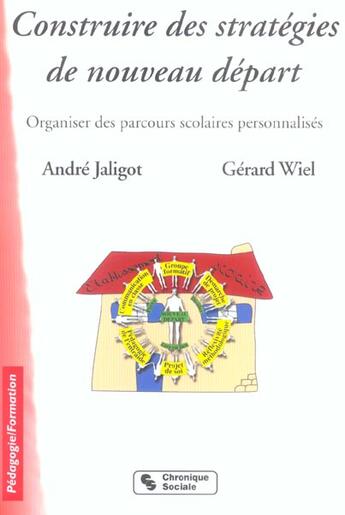 Couverture du livre « Construire des strategies de nouveau depart ecole, college, lycee - organiser des parcours scolaires » de Wiel/Jaligot aux éditions Chronique Sociale