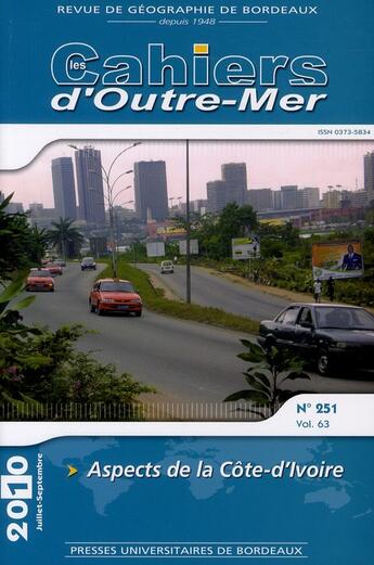 Couverture du livre « Aspects de la Côte d'Ivoire » de  aux éditions Pu De Bordeaux