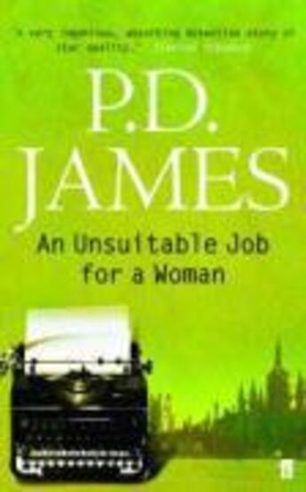 Couverture du livre « An unsuitable job for a woman » de Phyllis Dorothy James aux éditions Faber And Faber Digital