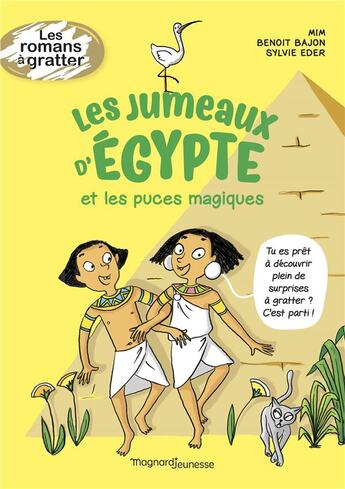 Couverture du livre « Les jumeaux d'Egypte Tome 1 : les jumeaux d'Egypte et les puces magiques » de Mim et Benoit Bajon et Sylvie Eder aux éditions Magnard