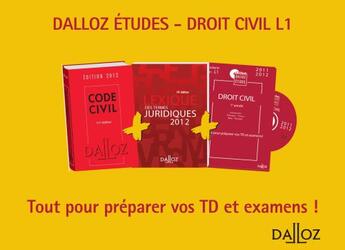 Couverture du livre « Droit civil L1 (édition 2011/2012) » de  aux éditions Dalloz