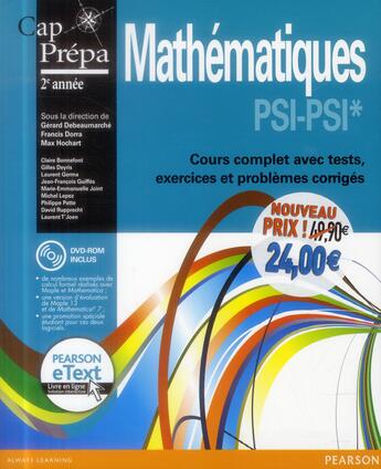 Couverture du livre « CAP PREPA ; mathématiques ; prépa PSI 2e année » de Heroult/Le Nagard aux éditions Pearson