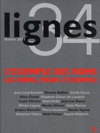 Couverture du livre « L'exemple des roms ; les roms, pour l'exemple » de  aux éditions Nouvelles Lignes