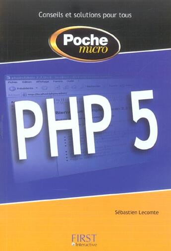 Couverture du livre « Php 5 » de Lecomte Sebastien aux éditions First Interactive