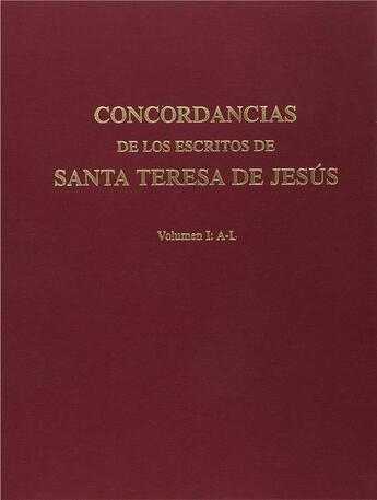 Couverture du livre « Concordancias de Santa Teresa de Jésus; t.1 et t.2 » de  aux éditions Carmel