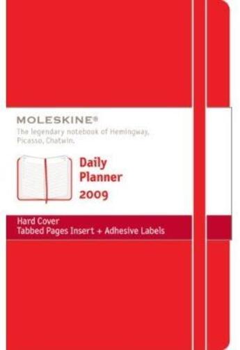 Couverture du livre « Agenda journalier 2009 grand format couv. rigide rouge » de Moleskine aux éditions Moleskine Papet