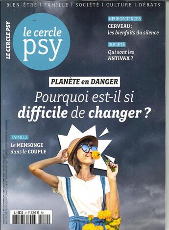 Couverture du livre « Le cercle psy n 34 planete en danger - sept./octobre/novembre - 2019 » de  aux éditions Sciences Humaines