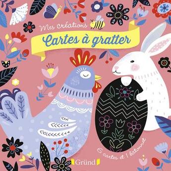 Couverture du livre « Cartes a gratter paques - nouvelle edition » de Sandrine Monnier aux éditions Grund