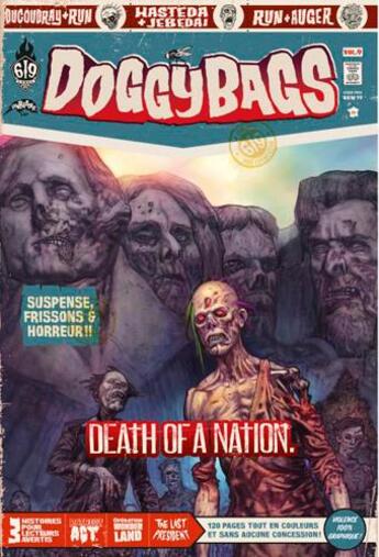 Couverture du livre « DoggyBags Tome 9 : death of a nation » de Aurelien Ducoudray et Jebedai et David Hasteda et Run et Philippe Auger aux éditions Ankama