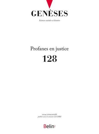 Couverture du livre « Geneses, n.128 (2022-3) » de  aux éditions Belin