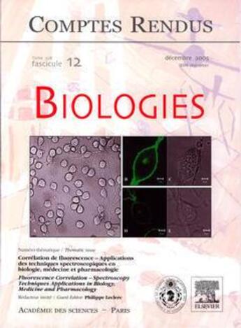 Couverture du livre « Comptes rendus academie des sciences, biologies, t.328, fascicule 12, dec 2005 : correlation de fluore » de Leclerc Philippe aux éditions Elsevier