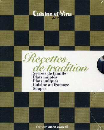 Couverture du livre « Recettes de tradition ; coffret » de  aux éditions Marie-claire