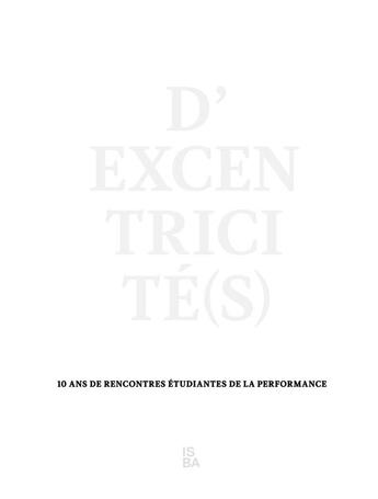 Couverture du livre « D'excentricités » de  aux éditions Isba Besancon