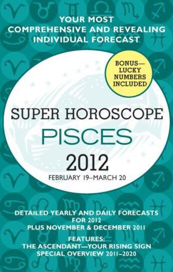 Couverture du livre « Pisces (Super Horoscopes 2012) » de Beim Margarete aux éditions Penguin Group Us