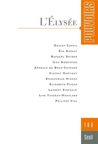 Couverture du livre « Pouvoirs, n 180. l'elysee » de  aux éditions Seuil