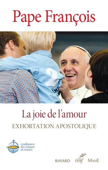 Couverture du livre « La joie de l'amour ; exhortation apostolique » de Pape Francois aux éditions Cerf