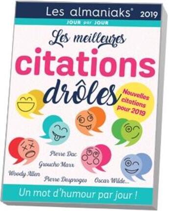 Couverture du livre « Almaniak les meilleures citations drôles (édition 2019) » de  aux éditions Editions 365