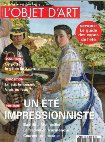 Couverture du livre « L'objet d'art n 525 un ete impressionniste juillet/aout 2016 » de  aux éditions L'objet D'art