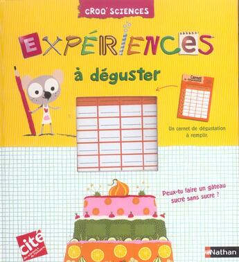 Couverture du livre « Experiences a deguster n1 » de Grinberg/Boutavant aux éditions Nathan