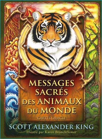 Couverture du livre « Messages sacrés des animaux du monde : cartes oracle » de Scott Alexander King aux éditions Vega