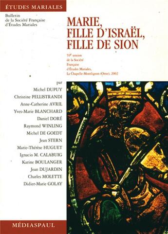 Couverture du livre « Marie fille d'israel, fille de sion » de  aux éditions Mediaspaul