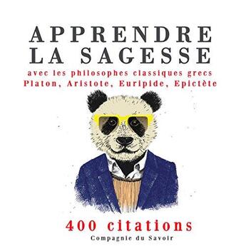 Couverture du livre « Apprendre la sagesse avec les philosophes classiques grecs » de Platon aux éditions La Compagnie Du Savoir