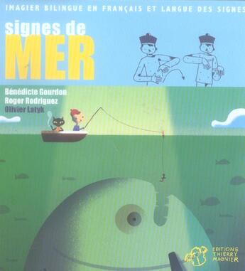 Couverture du livre « Signes de mer » de Benedicte Gourdon aux éditions Thierry Magnier