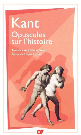 Couverture du livre « Opuscules sur l'histoire » de Emmanuel Kant aux éditions Flammarion