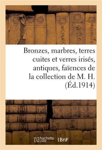 Couverture du livre « Bronzes, marbres, terres cuites et verres irisés, antiques, faïences de fouilles de Perse : et de Syrie, tapis d'Orient de la collection de M. H. » de Jean-Pierre Enkiri aux éditions Hachette Bnf