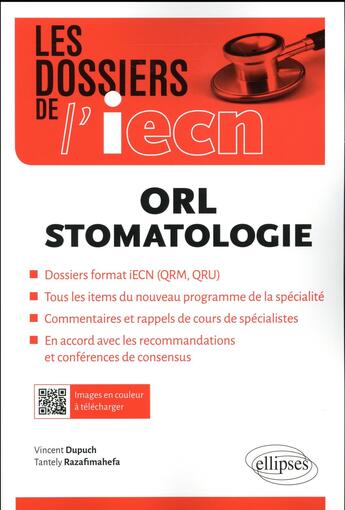 Couverture du livre « Orl-stomatologie » de Dupuch/Razafimahefa aux éditions Ellipses