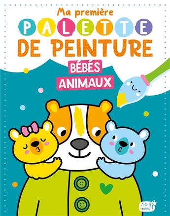 Couverture du livre « Ma premiere palette de peinture - bebes animaux » de  aux éditions 1 2 3 Soleil