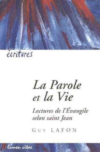 Couverture du livre « La parole et la vie » de  aux éditions Lumen Vitae