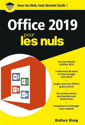 Couverture du livre « Office 2019 poche pour les nuls » de Wallace Wang aux éditions First Interactive