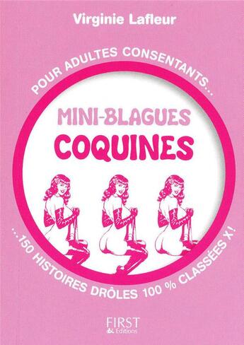 Couverture du livre « Mini-blagues coquines » de Virginie Lafleur aux éditions First