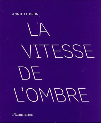Couverture du livre « La vitesse de l'ombre » de Annie Le Brun aux éditions Flammarion