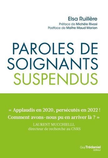 Couverture du livre « Paroles de soignants suspendus » de Elsa Ruillere aux éditions Guy Trédaniel