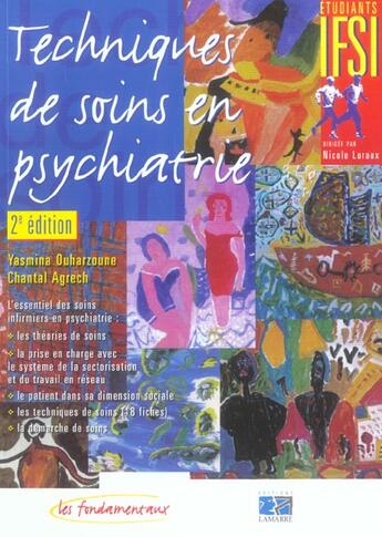 Couverture du livre « Techniques de soins en psychiatrie 2eme edition (2e édition) » de Ouharzoune aux éditions Lamarre