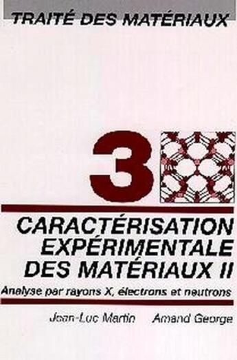 Couverture du livre « Caract.exper.mat.2 vol3 » de Martin aux éditions Ppur