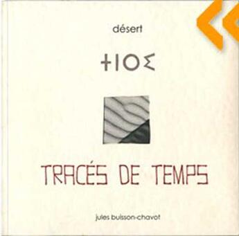 Couverture du livre « Tracés de temps » de Jules Buisson-Chavot aux éditions N Et B Editions