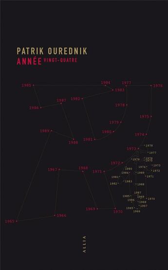 Couverture du livre « Année vingt-quatre ; progymnasma 1965-1989 » de Patrik Ourednik aux éditions Allia