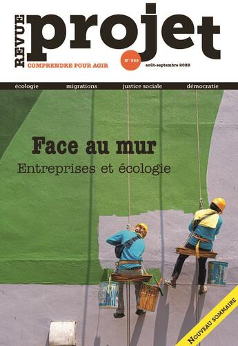 Couverture du livre « Revue projet n 389 : face au mur. entreprises et ecologie - aout/septembre 2022 » de  aux éditions Revue Projet