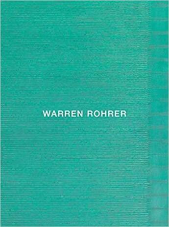 Couverture du livre « Warren Rohrer » de  aux éditions Dap Artbook