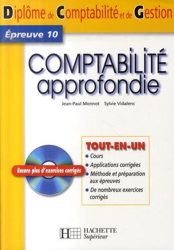 Couverture du livre « Comptabilité approfondie » de Vidalenc+Monnot aux éditions Hachette Education