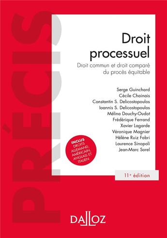 Couverture du livre « Droit processuel ; droit commun et droit comparé du procès équitable » de  aux éditions Dalloz