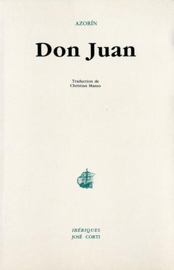 Couverture du livre « Don Juan » de Azorin aux éditions Corti