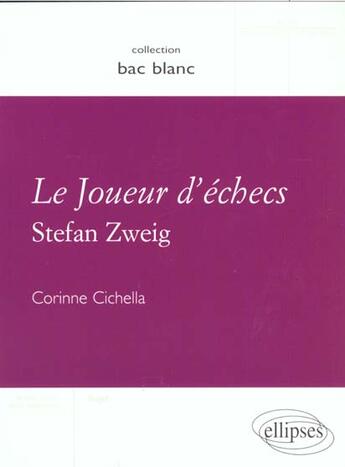 Couverture du livre « Zweig, le joueur d'echecs » de Cichella aux éditions Ellipses Marketing